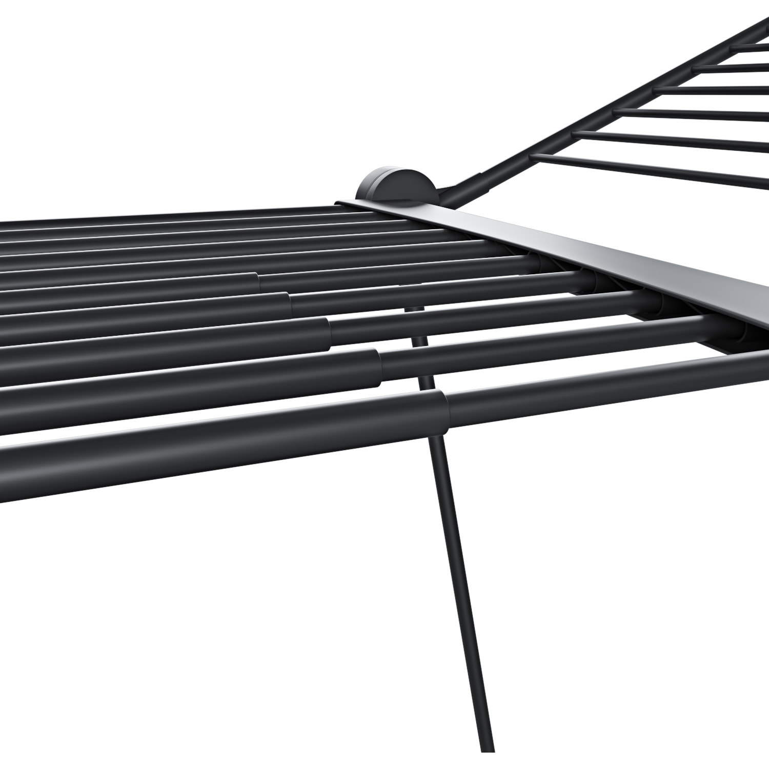 Stendibiancheria Estensibile Fino a 2 Metri Griglia Telescopica 30 M di Stenditura Stendino Grande Con Ruote Richiudibile 218-300 x 55 x 126 cm Nero