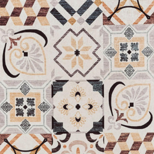 Tapis entrée motif géométrique, texture kilim, PEZA, design original