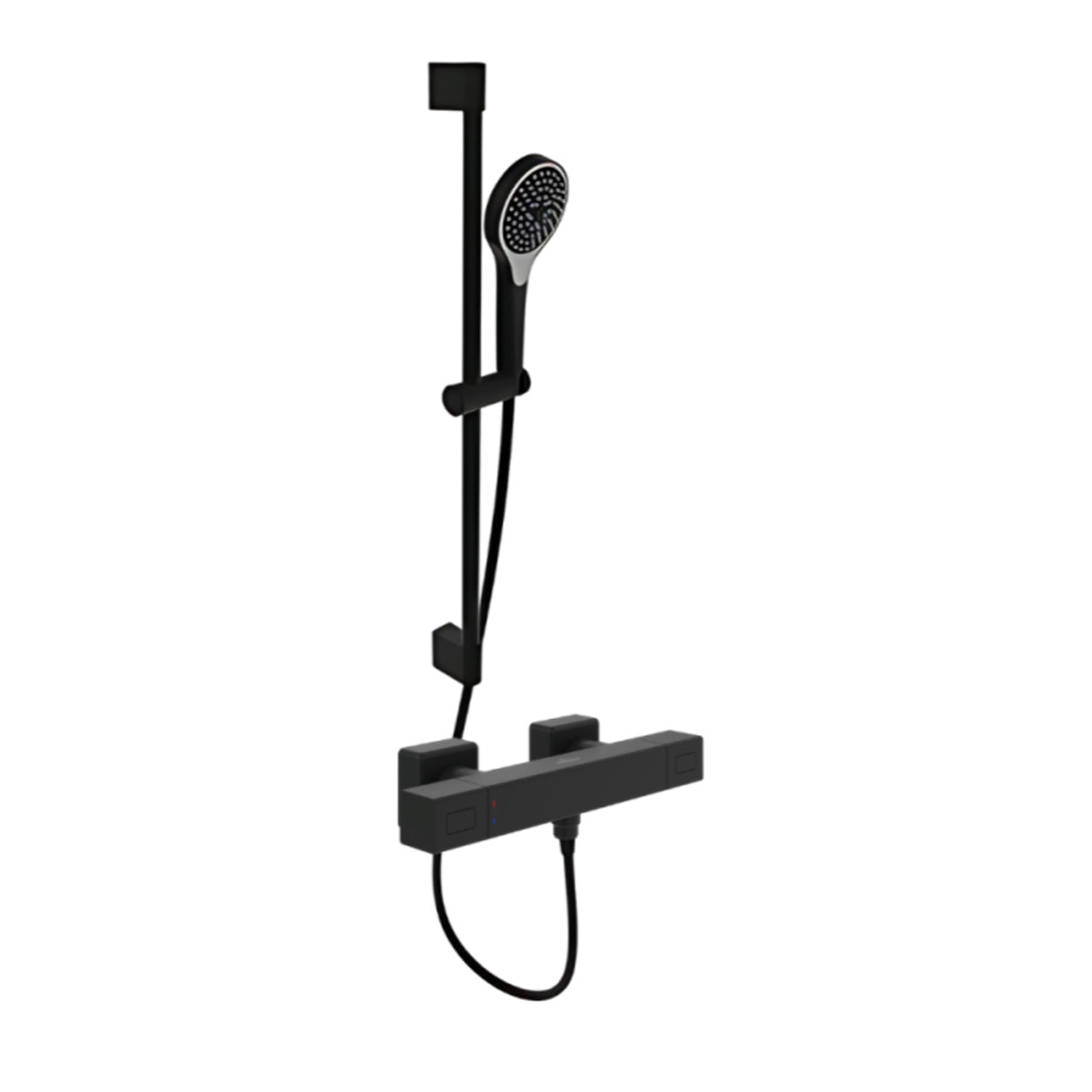 Mitigeur douche thermostatique VILLEROY ET BOCH Universal rectangle + Ensemble de douche Verve Showers 3 jets
