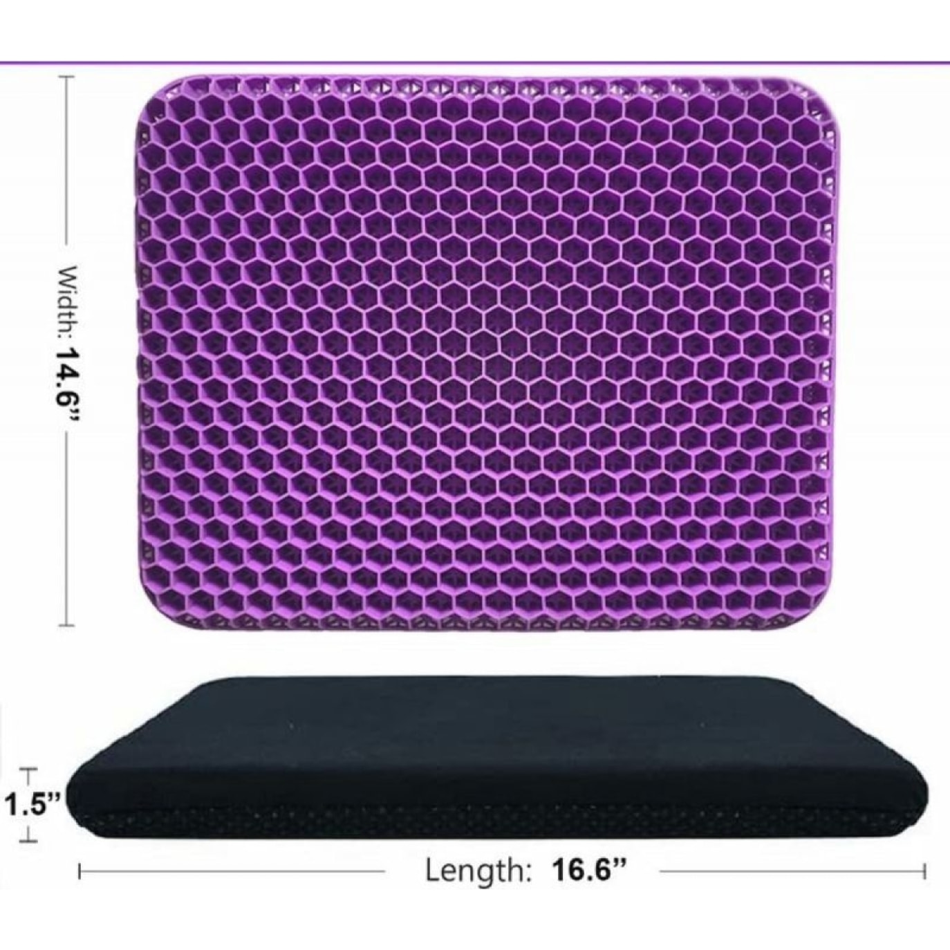 Coussin de siège en gel Violet Herzberg HG03169-PUR