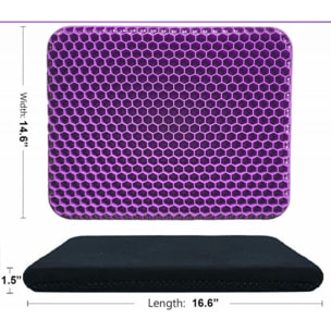 Coussin de siège en gel Violet Herzberg HG03169-PUR