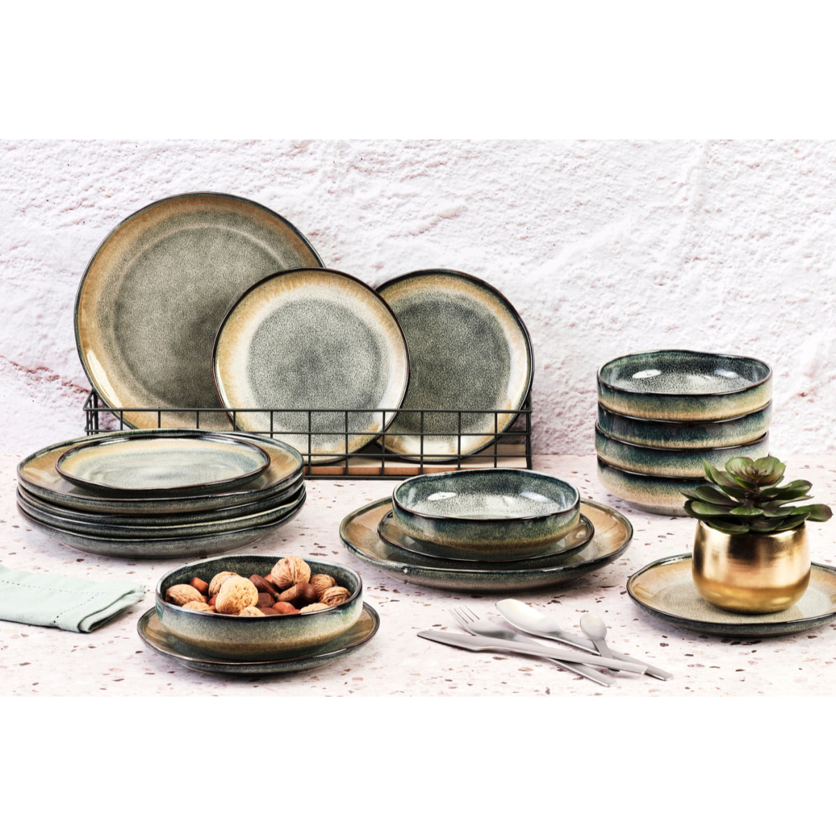 Service Les Essentiels GENESIS - 18 pièces - Terre