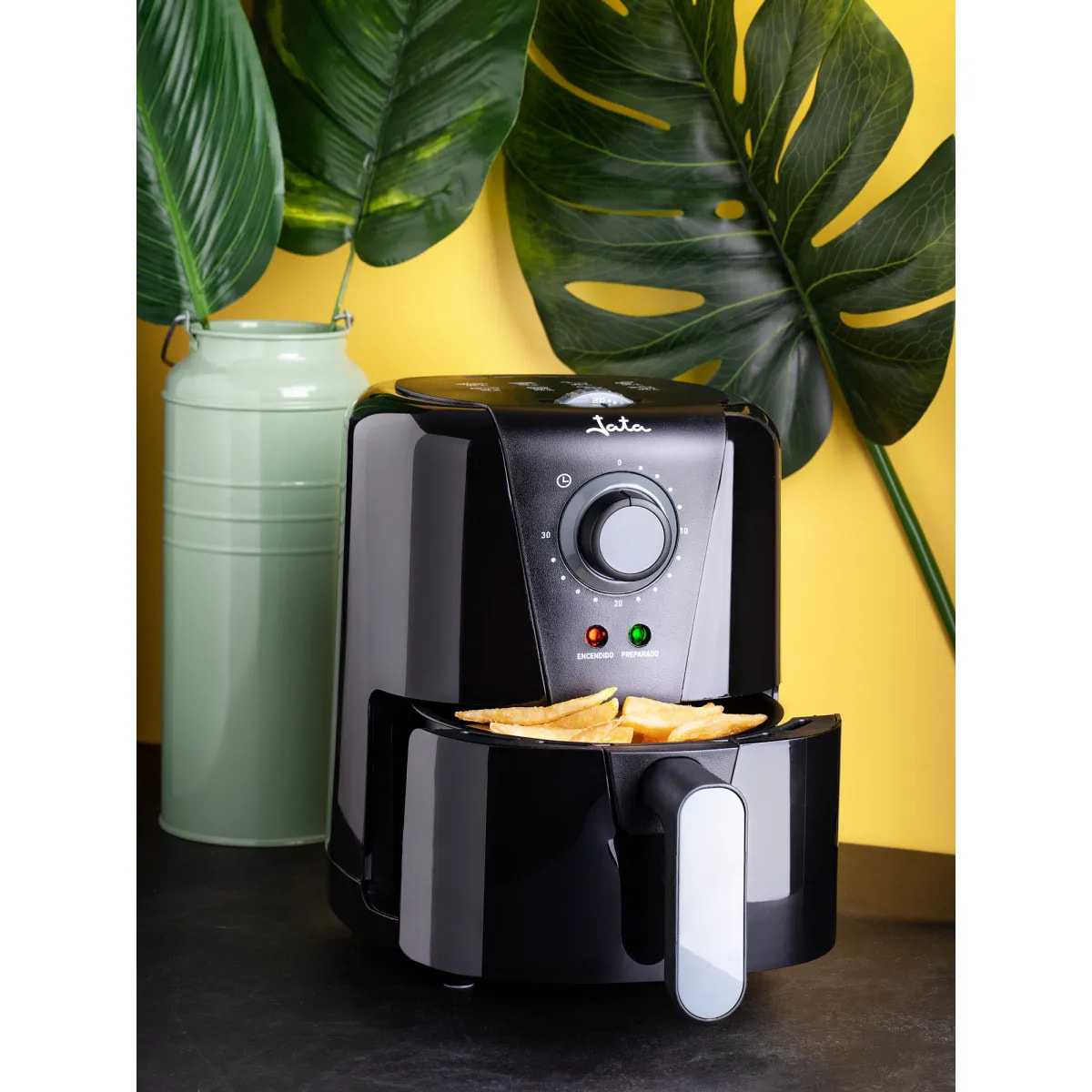 Freidora de aire JATA JEFR1221 de 1,5 litros. Temperatura hasta 200º. Con temporizador