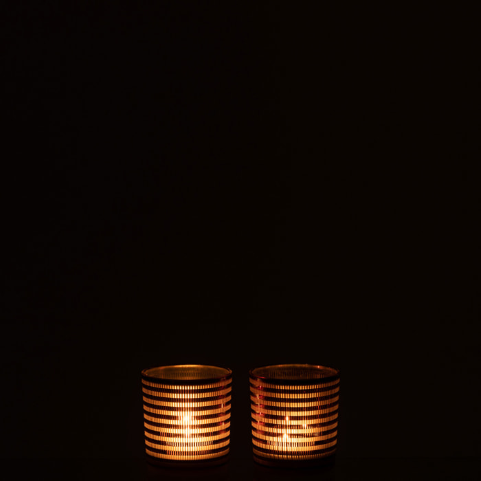 J-Line photophore - verre - brun - small - 2 pcs