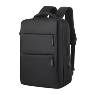 DAM Mochila para Laptop con interfaz de carga USB. 30x13x44 Cm. Color: Negro