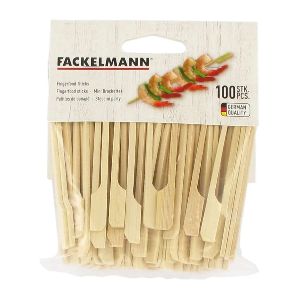 Lot de 100 pics à brochettes en bois 9 cm Fackelmann Wood Edition