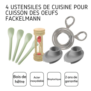 Ensemble de 4 ustensiles de cuisine pour la cuisson des œufs Fackelmann