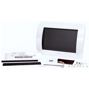 Chimenea de Etanol mural con panel frontal curvado INOX-CLASIC W PURLINE 1500 W