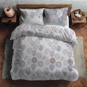 Parure copripiumino palloncini grigio