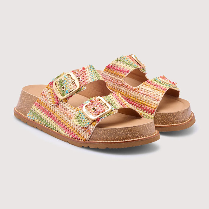 Sandalia Bio Cuña Multicolor - Delta