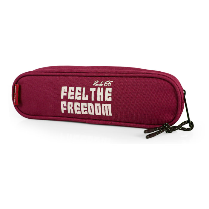 Estuche Escolar Route 66 North Carolina Granate