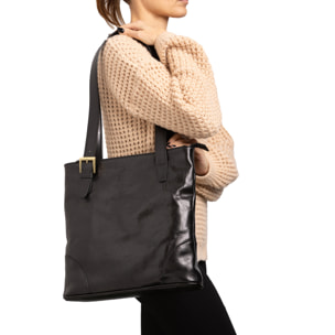 Borsa a spalla  da donna In Vera pelle Made in Italy 33x35x8 cm