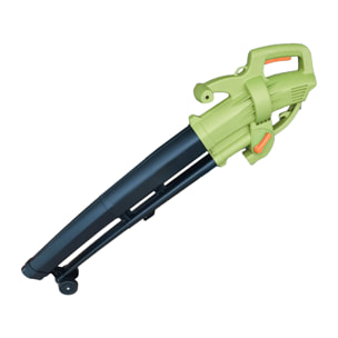 Aspirafoglie Soffiatore Elettrico Da Giardino 3 in 1 Aspiratore Trituratore Soffia Foglie 3000 W 270 Km/h Con Sacca Raccolta 45 L Rotelle Tracolla