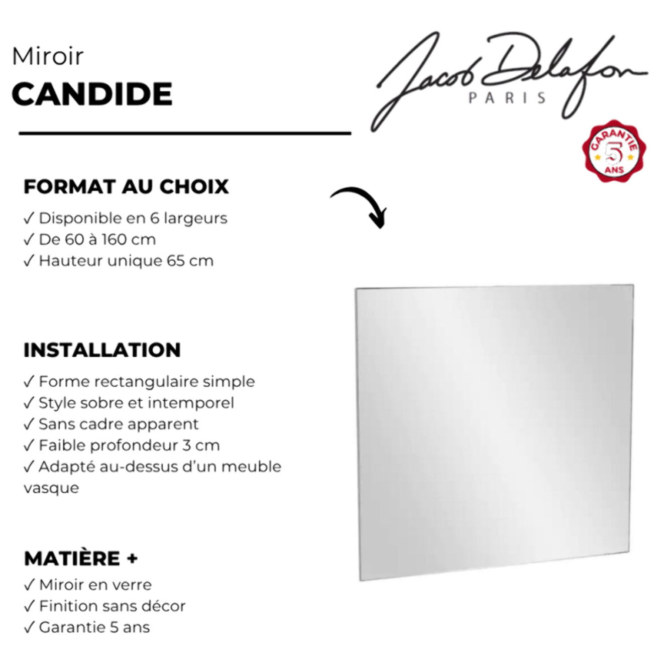 Miroir de salle de bain Candide
