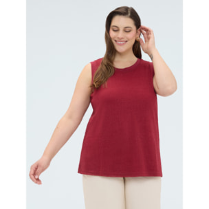 Fiorella Rubino - Top in jersey lurex - Rosso