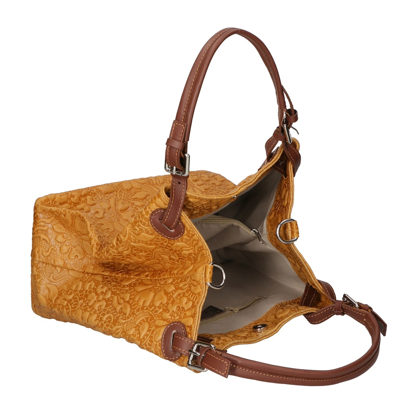 Borsa a mano da donna - Modello Elenia - Vera pelle - 33.0 x 29.0 x 16.0 cm