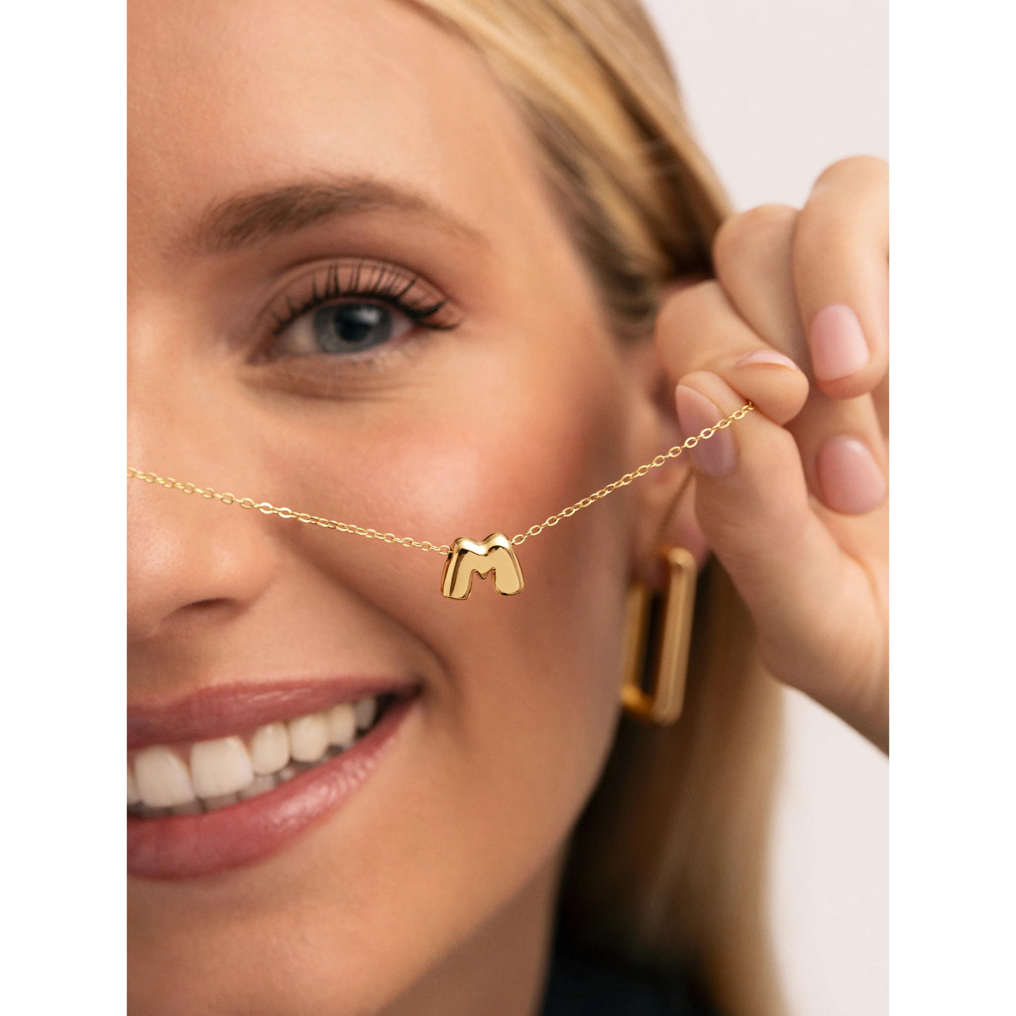 Collana Hailey Letter Acciao Placcato Oro