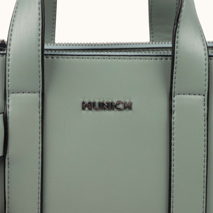 Bolso Crossbody Tote Verde Agua con Charms y Doble Asa CHARMS CROSSBODY TOTE AQUA