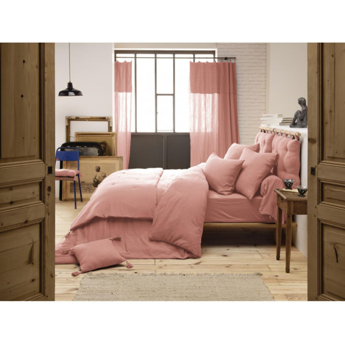 Drap plat ''Gaïa'' ''Gaze de Coton'' - Gaïa Rose Pêche