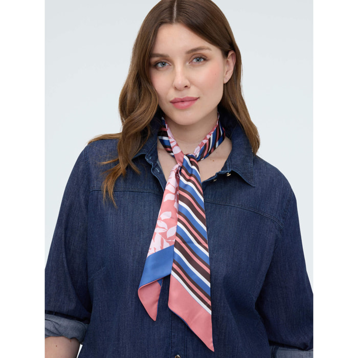 Fiorella Rubino - Foulard cravattino design mix and match - Blu