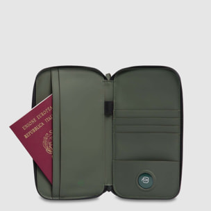 Piquadro Porta passaporto con zip