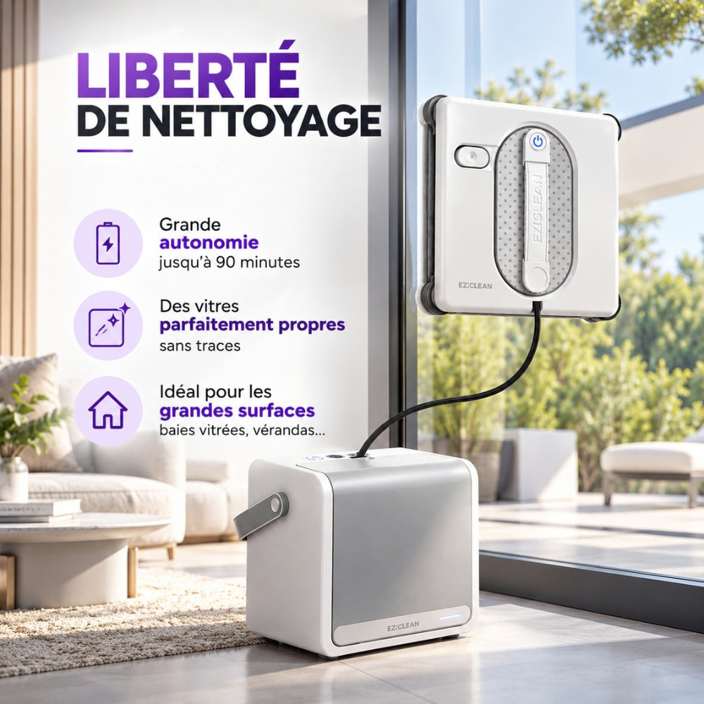 Robot Lave-vitres avec Station eziclean®Windobot S15 Station ULTRA