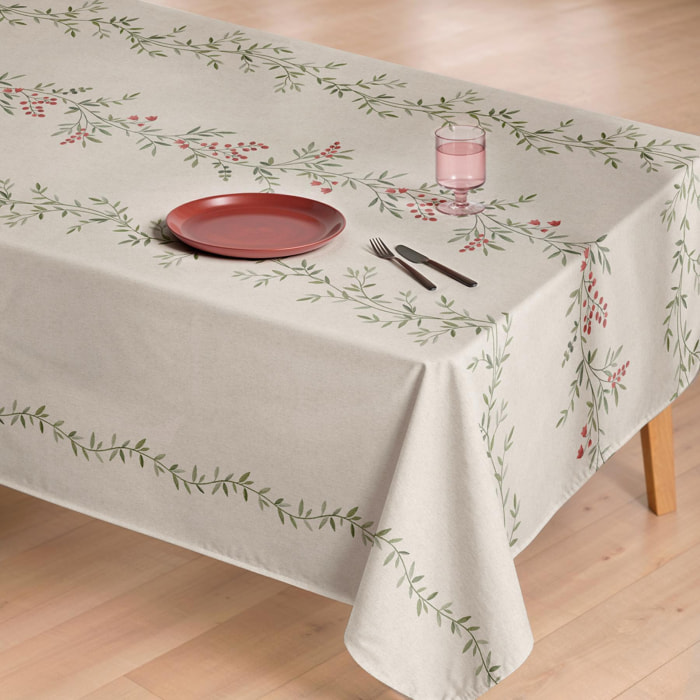 Mantel antimanchas SENDA VERDE - 100% algodón