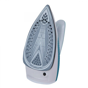 Plancha de vapor de viaje JATA JEPL2810 con suela cerámica. Mango abatible. Bitensión