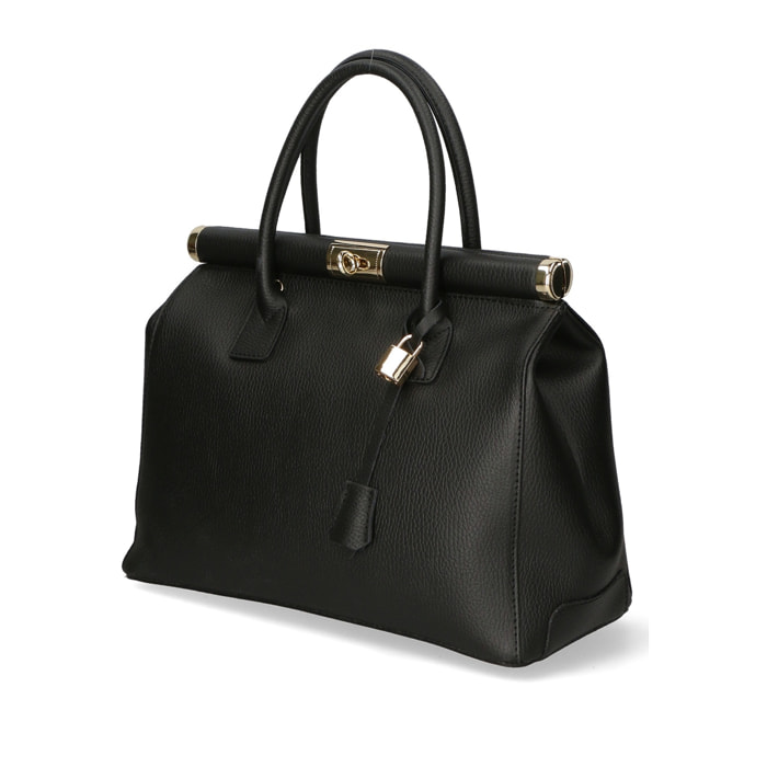 Borsa a mano da donna - Modello Aleria - Vera pelle - 35.0 x 26.0 x 16.0 cm