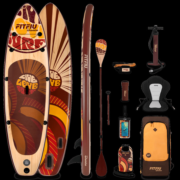 Tabla paddle surf hinchable DANTA FITFIU con diseño retro