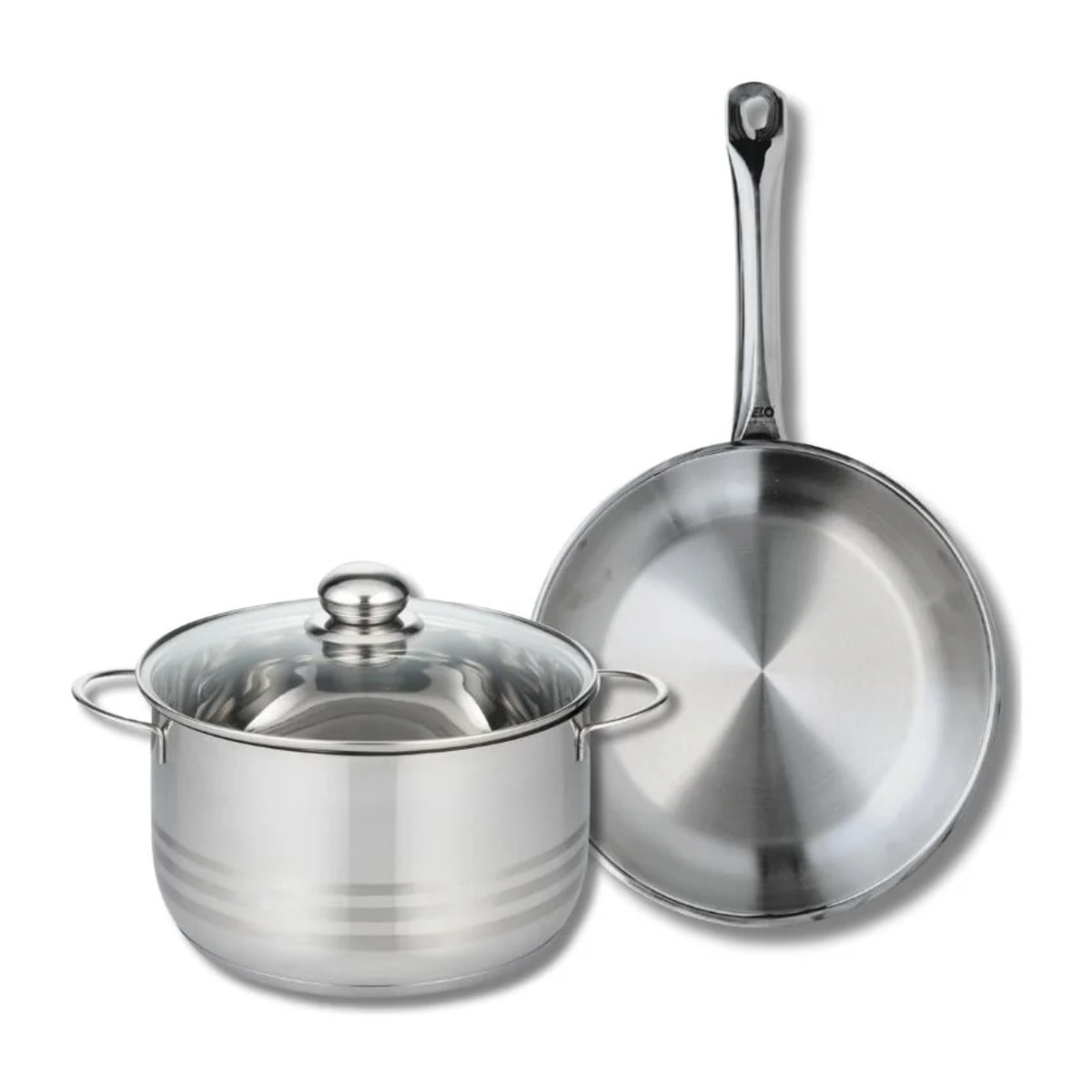 Ensemble de 1 Poêle de cuisson 28 cm et 1 faitout 24 cm Elo Profi Brillant