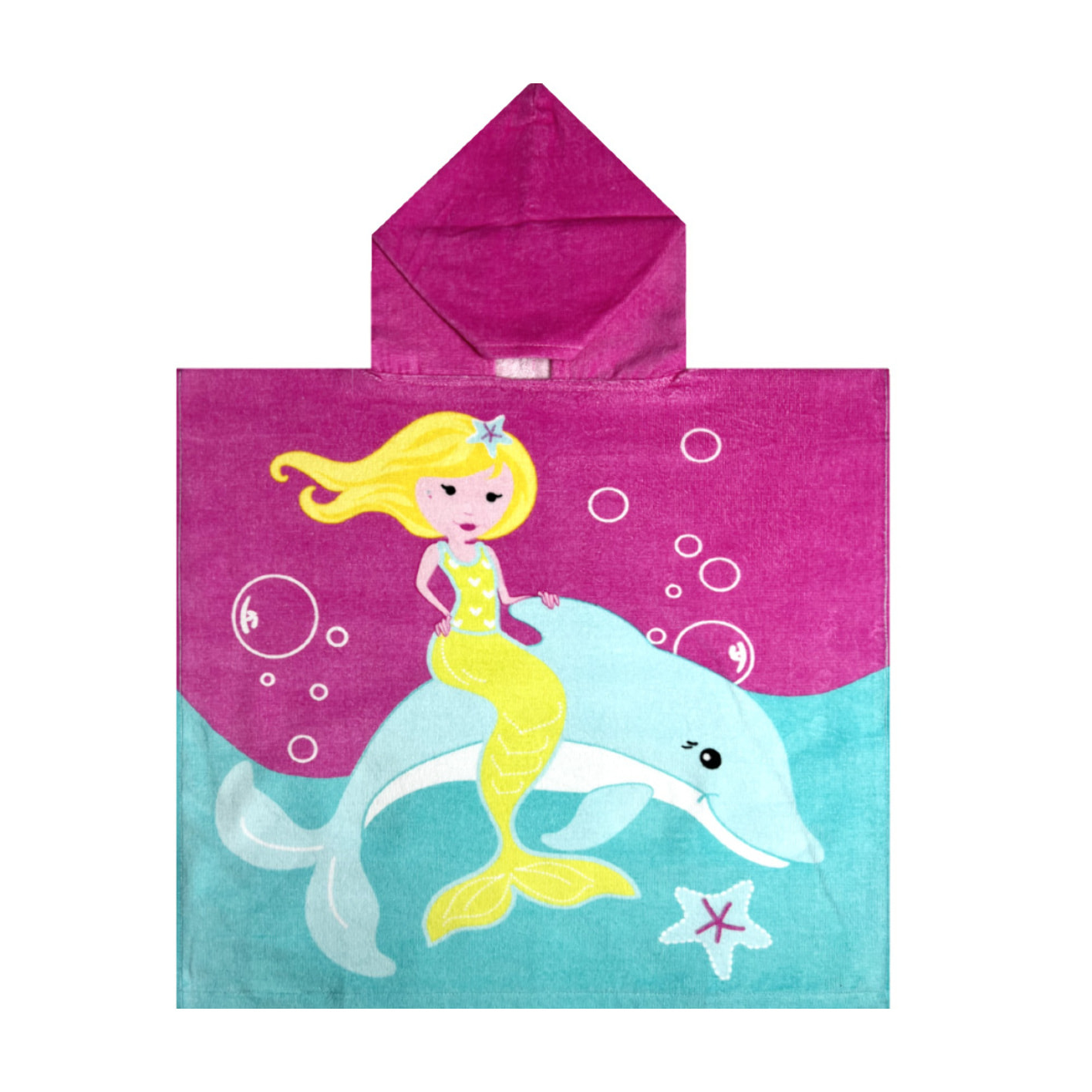 Telo Mare Poncho Per Bambini In Spugna