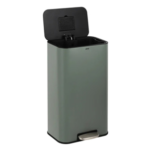Poubelle rectangulaire à pédale Delta 30L vert