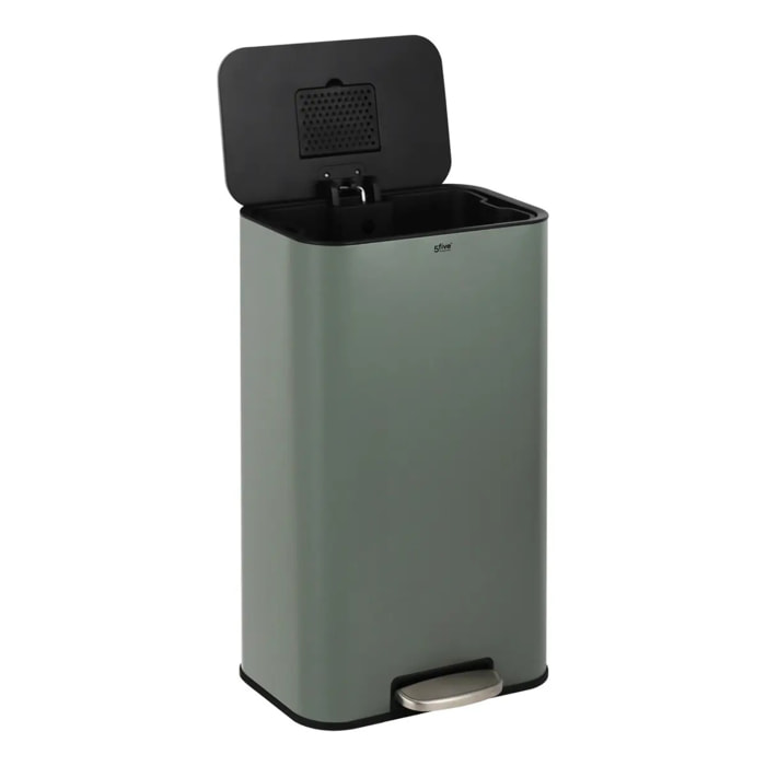 Poubelle rectangulaire à pédale Delta 30L vert