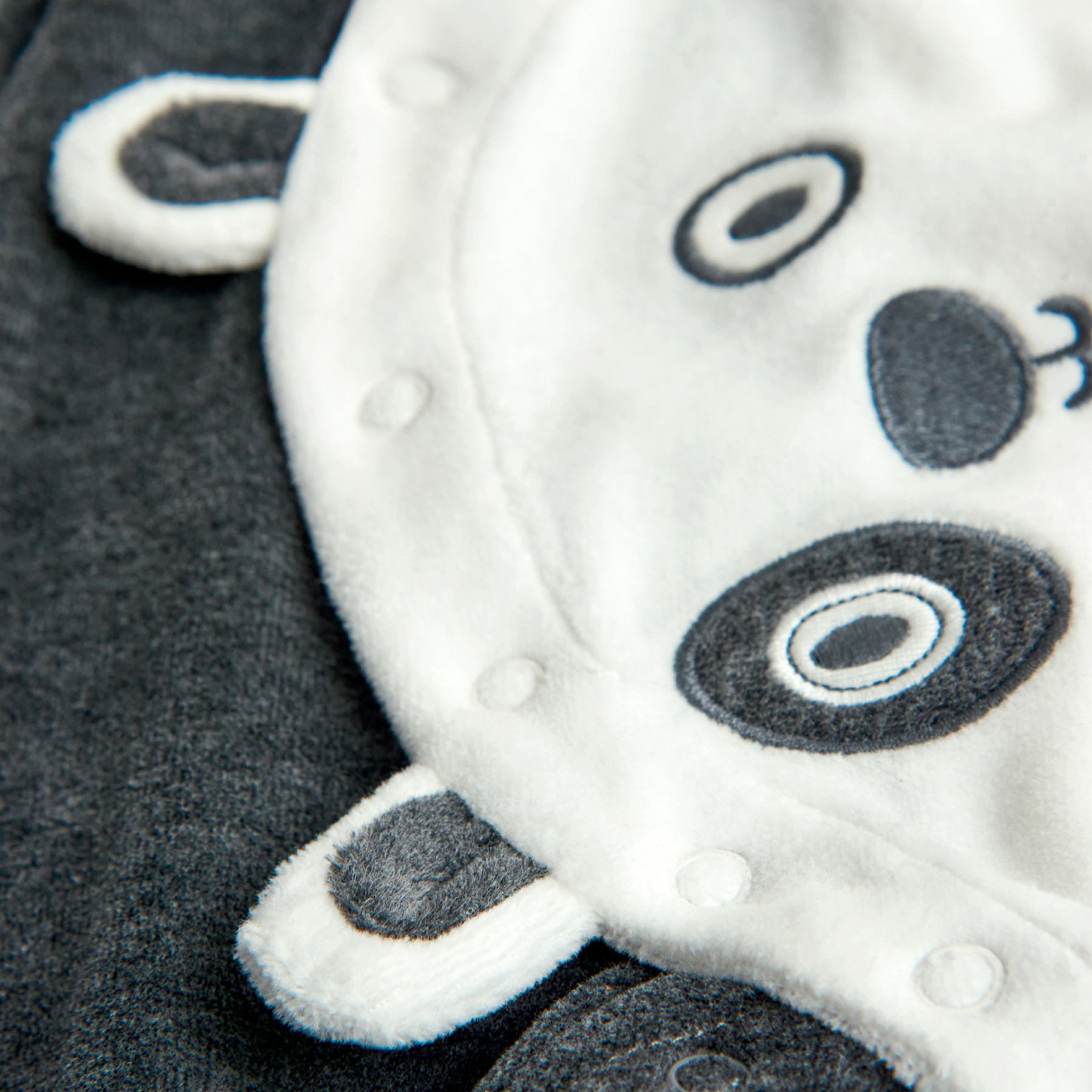 Pelele terciopelo bicolor de bebé -BCI