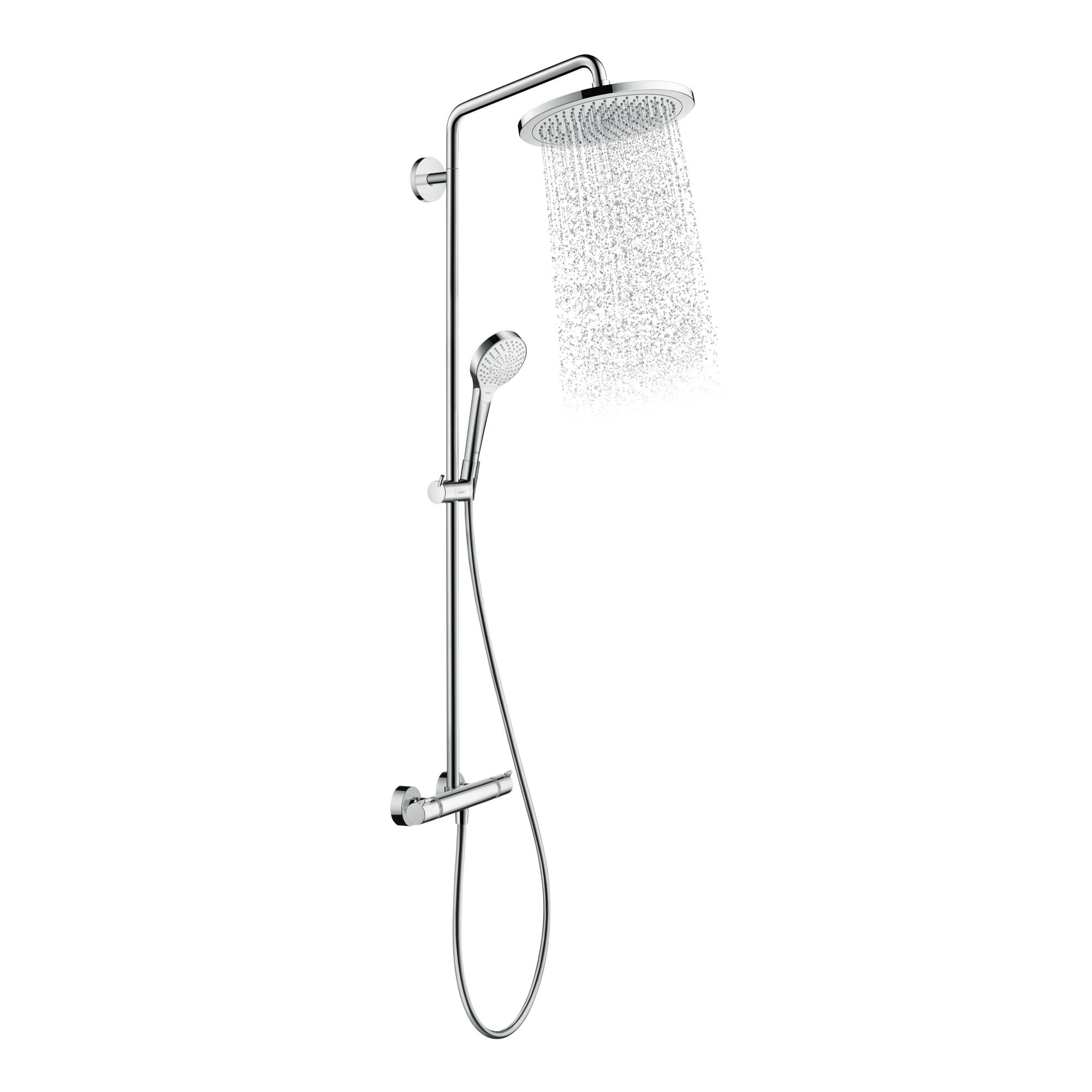 Colonne de douche 280 avec mitigeur thermostatique chromé Croma Select S