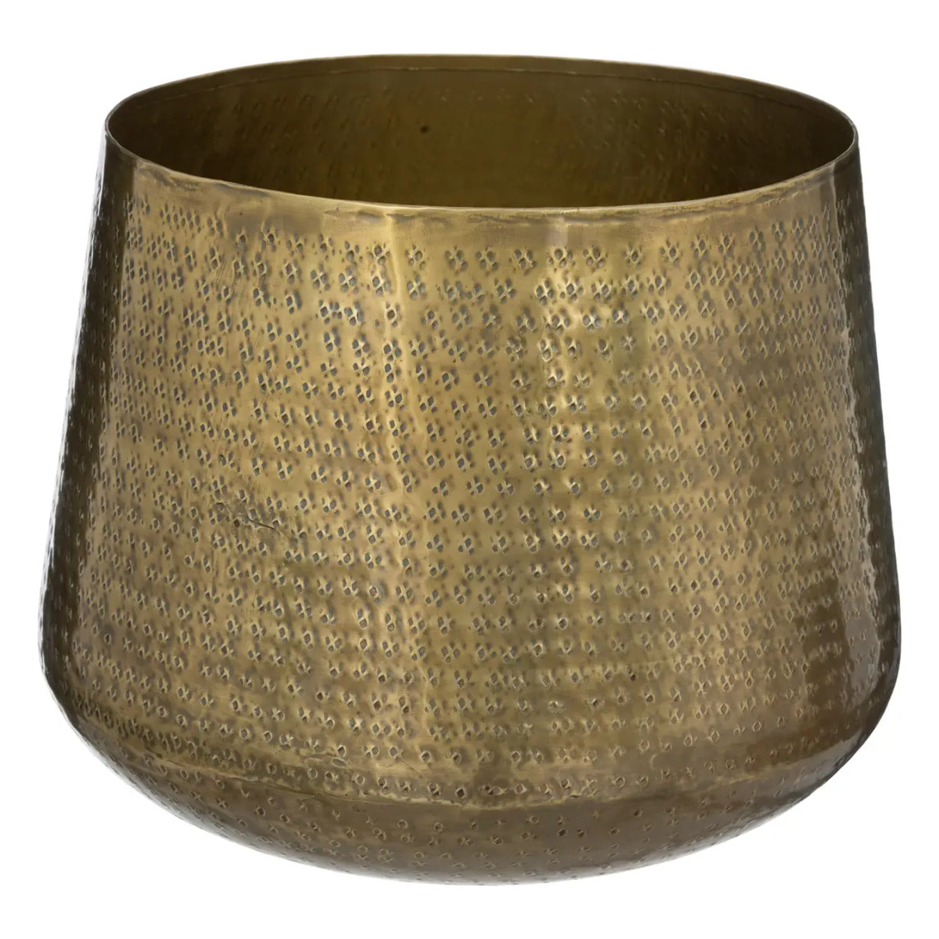 Set de 2 pots en métal D24/30cm doré