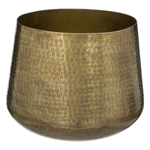 Set de 2 pots en métal D24/30cm doré