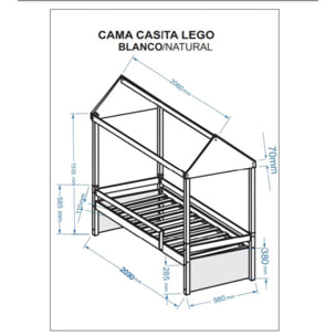 Cama Casita Infantil Para Niños De Madera