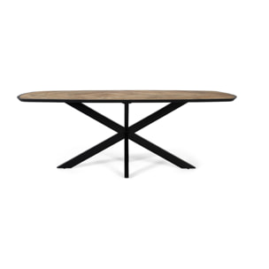Mesas de Comedor de Madera de Mango 220 Cm Estilo Rústico Moderno