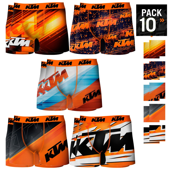 Pack 10 calzoncillos KTM Motorbike para hombre