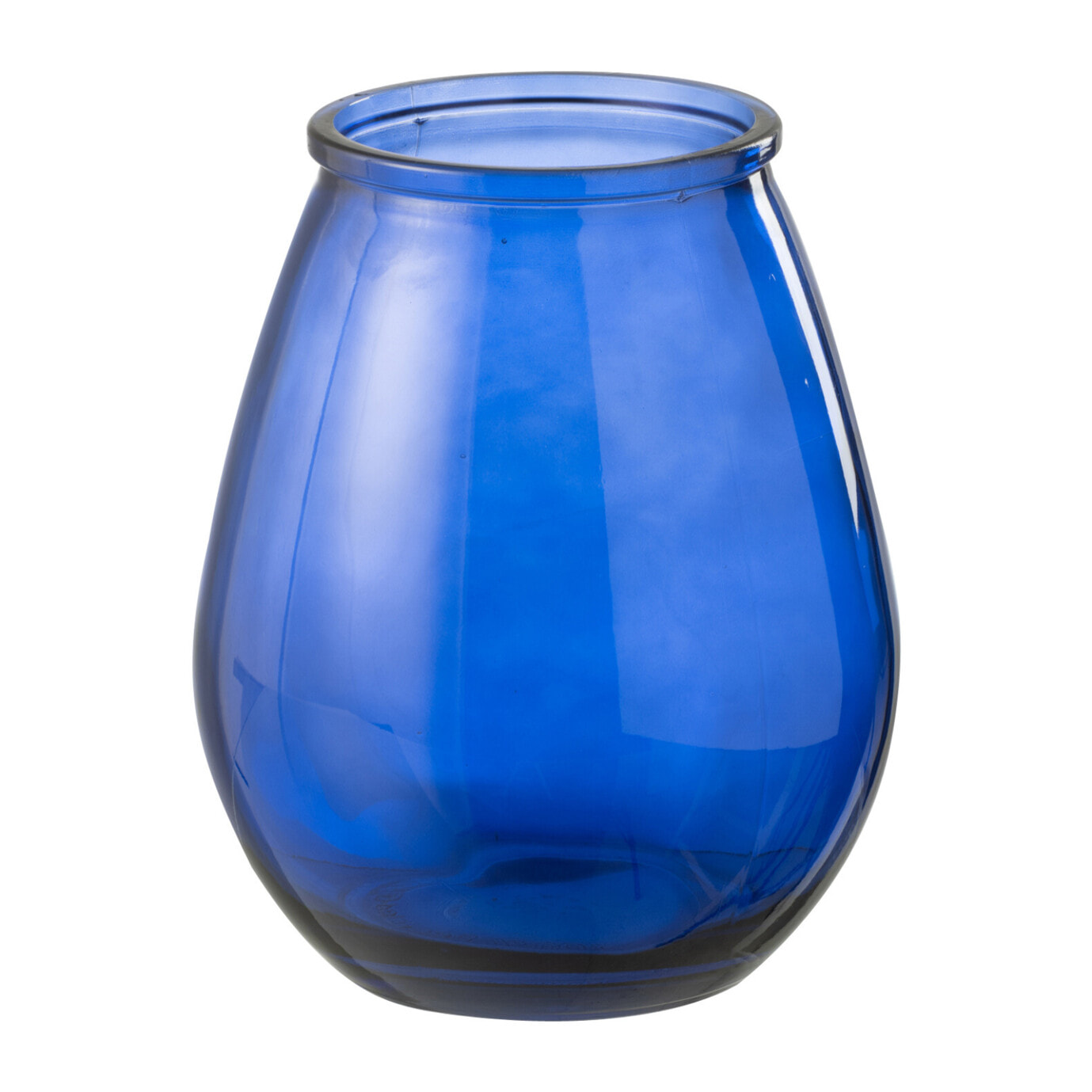 J-Line Vase Egg Glass Blue Small