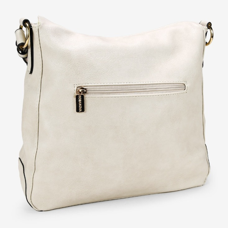 Bolso shopper gris con cremallera