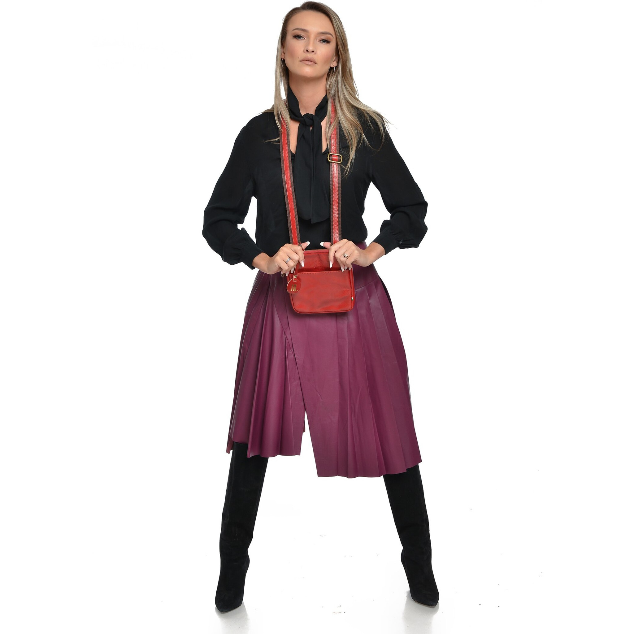 Borsa a spalla Anna Luchini Rosso