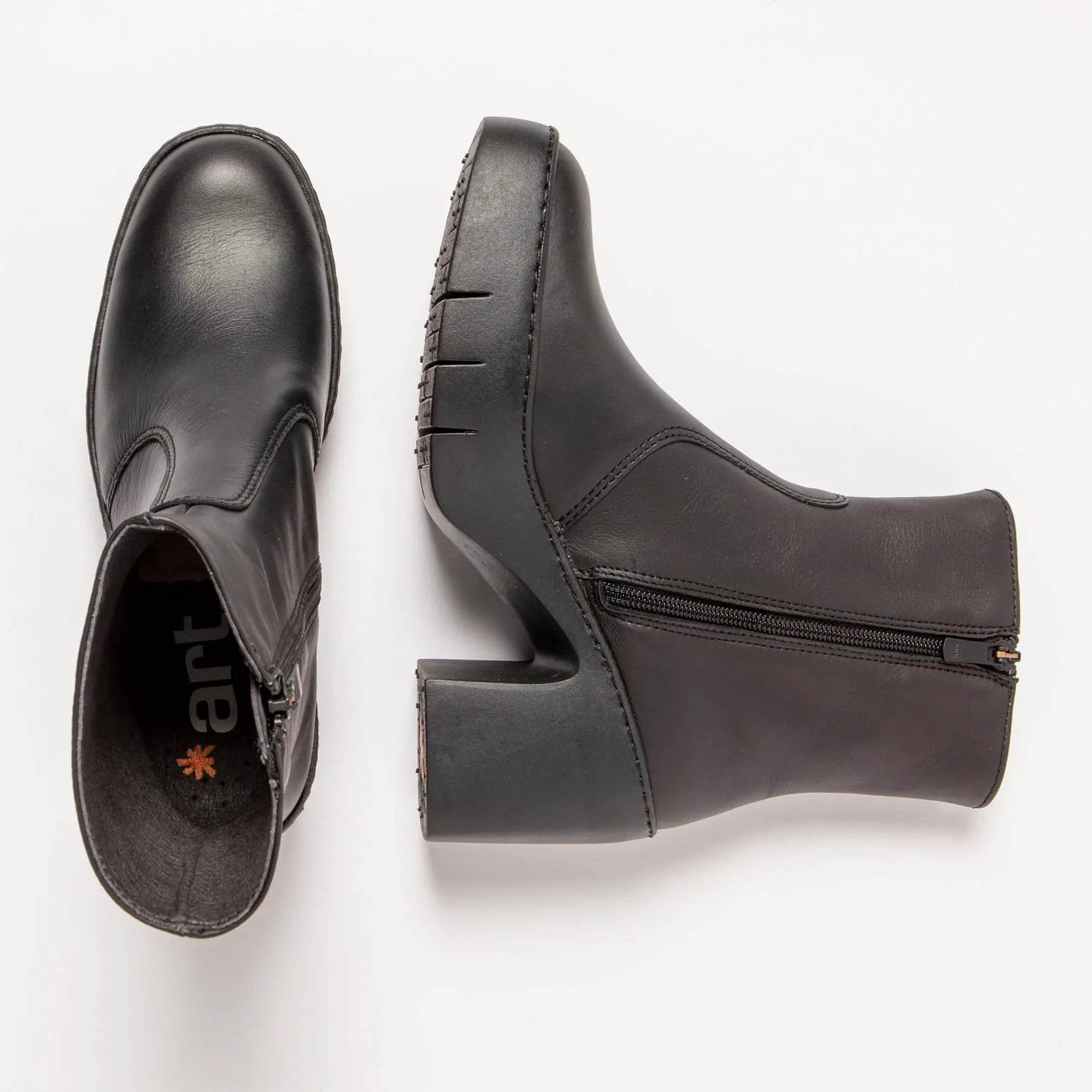 Botines con tacón 1656 NAPPA BLACK/SOFIA color Black