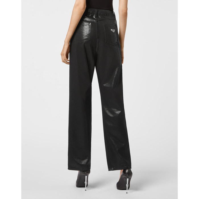 PHILIPP PLEIN Denim Trousers Loose Fit ICONIC PLEIN