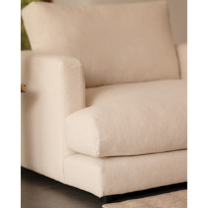 Fauteuil de teinte blanc cassé de 105cm Hauteur: 85 Longueur: 108 Largeur: 105