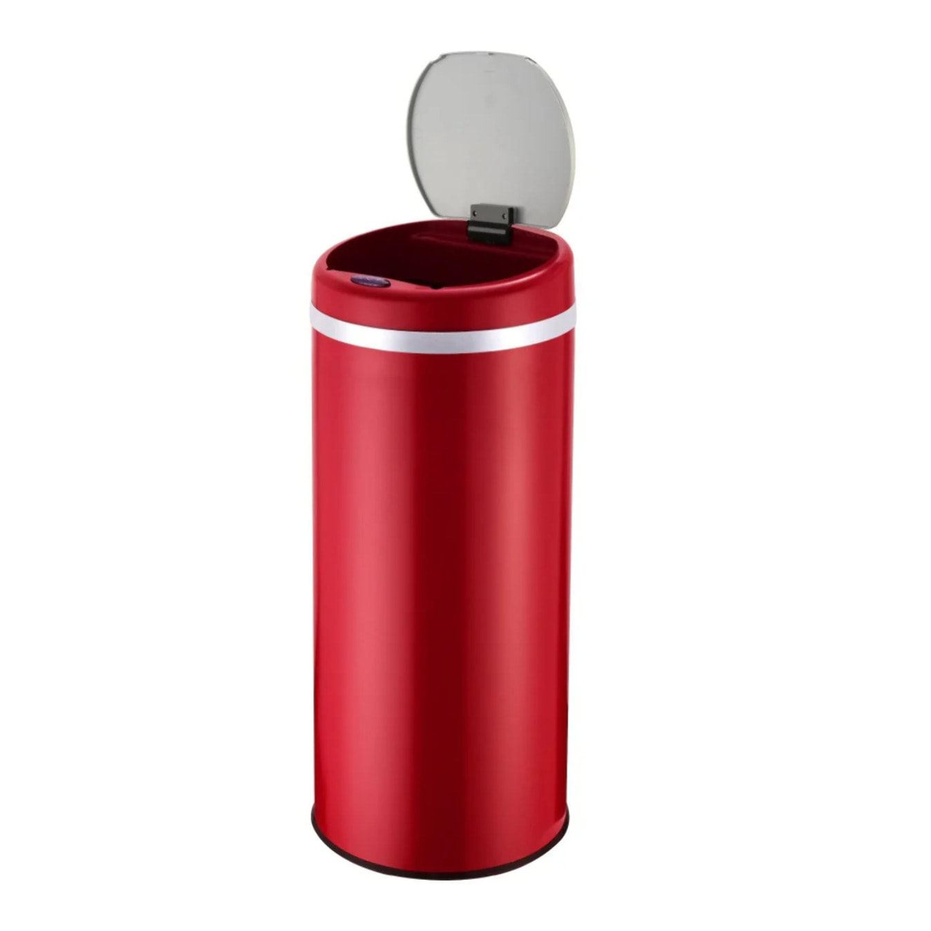 Poubelle automatique inox SOHO rouge 42L
