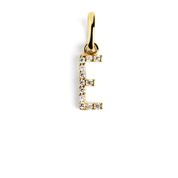 Charm Letter Spark Argento Placcato Oro