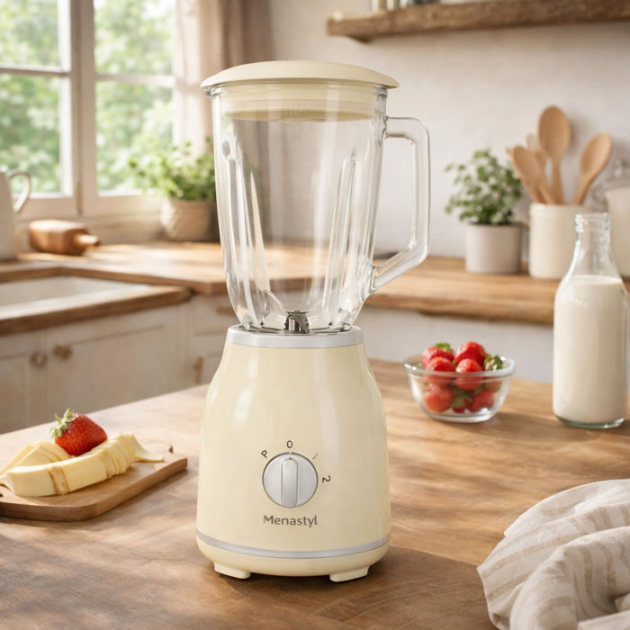 Blender 1,5L crème  RETRO
